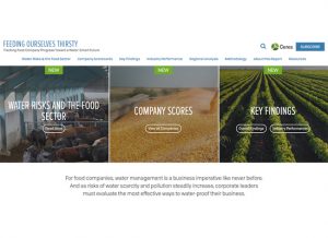 Feeding Ourselves Thirsty - Screenshot of Web page.